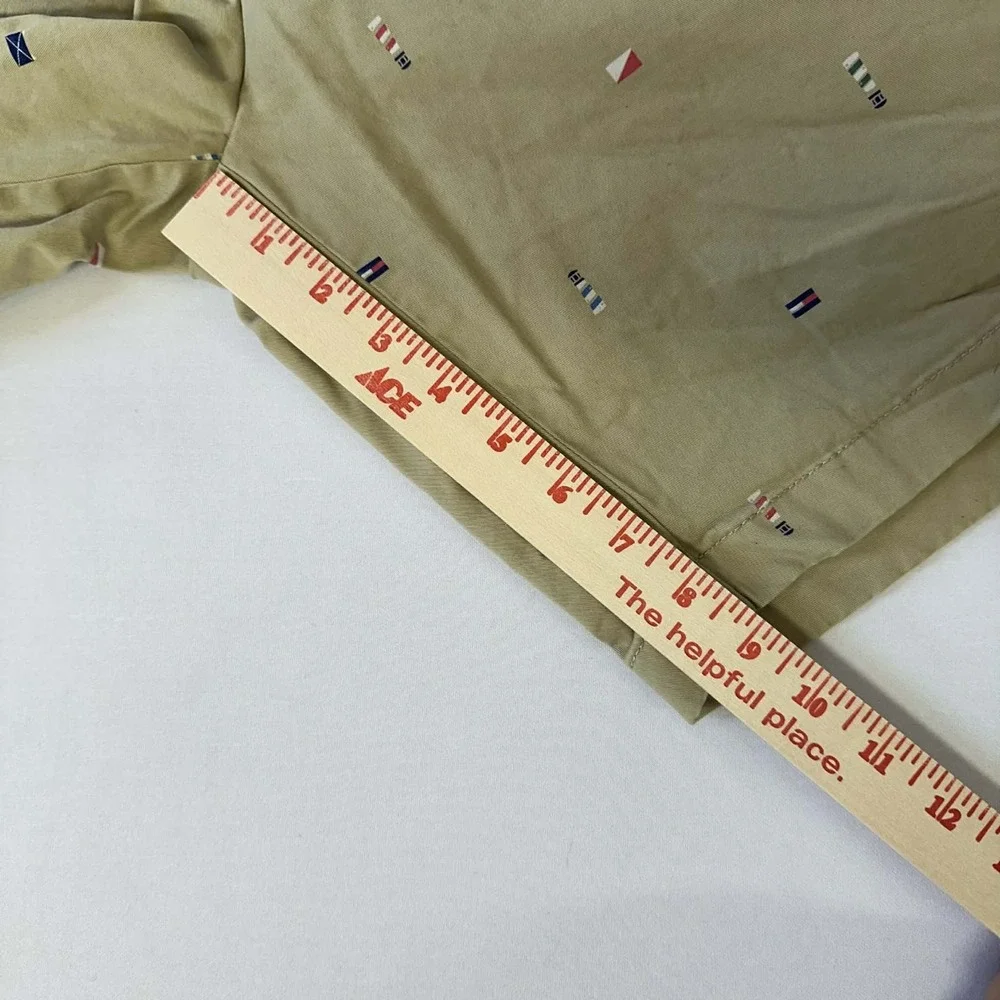 Tommy Hilfiger Mens Sz 42 Shorts Khaki 5 Pockets USA‎ Soft Cotton Stretch EUC